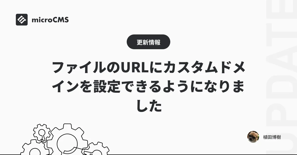 ファイルのURLにカスタムドメインを設定できるようになりました